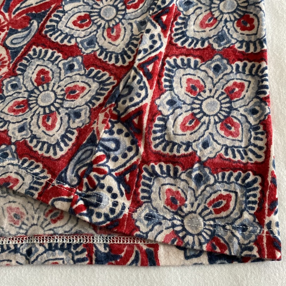 Ralph Lauren CHAPS Denim Bandana print brass ring halter top 100% cotton Size M - Picture 9 of 13